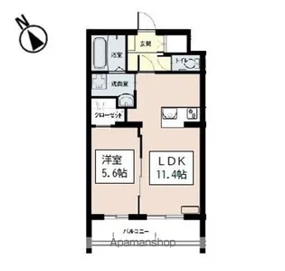 クレール結葵西5丁目【1階】の間取り