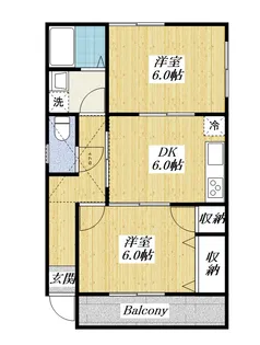 一ノ瀬アパート【2階】の間取り