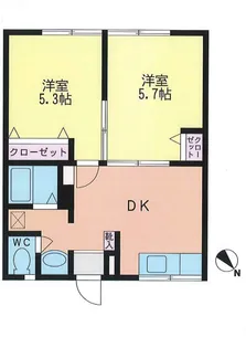 エステートピア戸塚【1階】の間取り