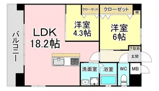 テイアイ8【7階】の間取り