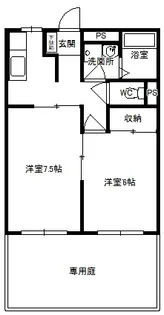クローバーハイツ【1階】の間取り