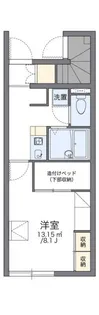 レオパレスリベェール八街【1階】の間取り