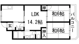 宝塚安倉6号棟【2階】の間取り