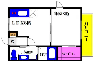 シャーメゾン玉井町【2階】の間取り