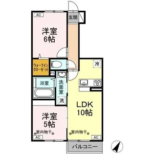 シャイン昭島【1階】の間取り