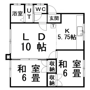 眺洋マンション【2階】の間取り