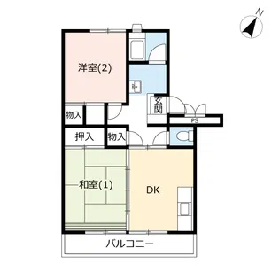URサンヴァリエ平塚【5階】の間取り