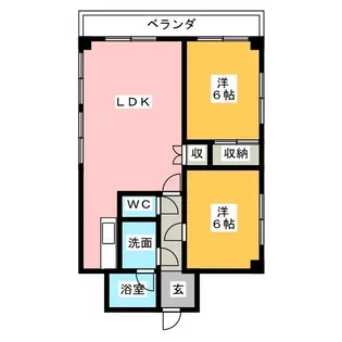 シャトレ大万【3階】の間取り