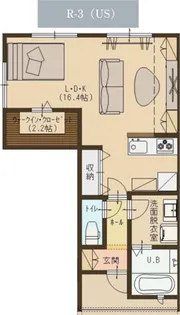 ユーソニアン柏崎・松波A【1階】の間取り