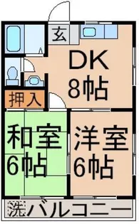 クレセントミカド【1階】の間取り