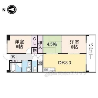 フローラ長田【4階】の間取り
