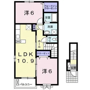カレントヒルズ善導寺I【2階】の間取り