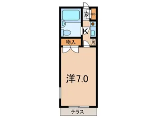 クリスタル温ハイツ【1階】の間取り
