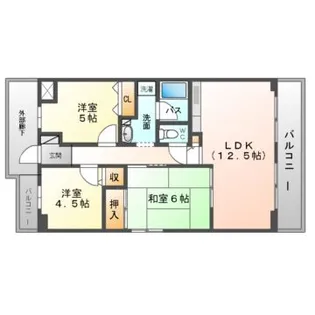 アルカディア守口【1階】の間取り