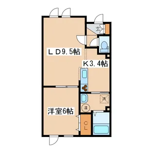 エスポワール城山【2階】の間取り