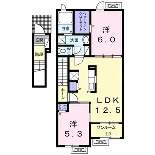 グレースガーデン上沼B【2階】の間取り