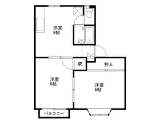 アリスガーデン北殿【2階】の間取り