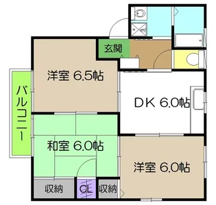 カルム西町【2階】の間取り