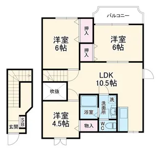 ウェストラビィ【2階】の間取り