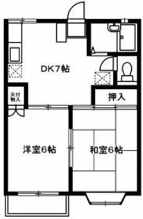 メープルハイツ【2階】の間取り