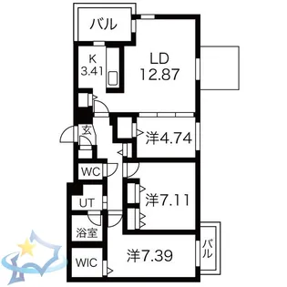Mセレクションステラ【5階】の間取り