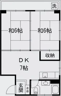 山口マンション【4階】の間取り
