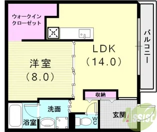 ラピス美苑【1階】の間取り