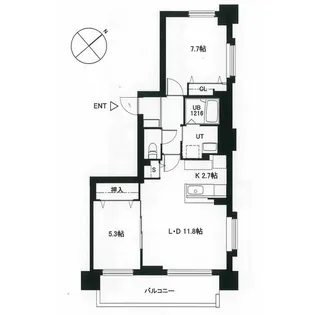 プレアデス壱番館【7階】の間取り