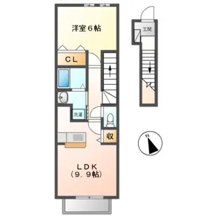 ヴォロンティエ【2階】の間取り