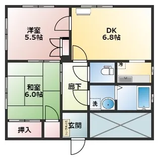 コーポ森III【1階】の間取り