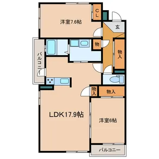 リューレント【2階】の間取り
