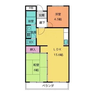 島田プラザ【3階】の間取り