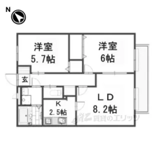 メゾンドエトワールA【2階】の間取り