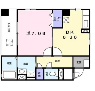 カルフール 本牧【3階】の間取り