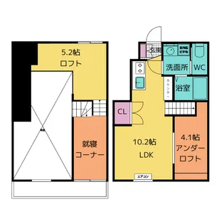 RadIAnce須ヶ口(レイディエンススカグチ)【2階】の間取り