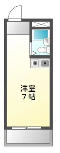岸部ハイツ【2階】の間取り