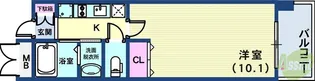 レジディア三宮東【3階】の間取り
