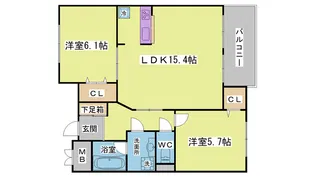 リンド・ルイスI【2階】の間取り