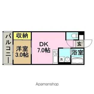レジデンス諸岡【2階】の間取り