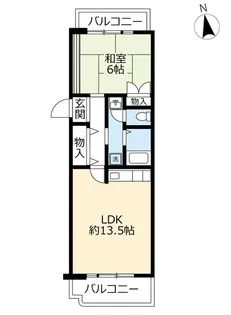URアミティ学園西町【4階】の間取り