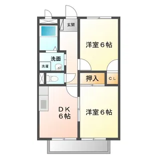 ハイツユーパートIII【1階】の間取り