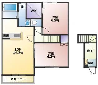 コンフォート・ルセロ【2階】の間取り