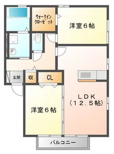 リビングタウン鈴鹿旭が丘 B【1階】の間取り