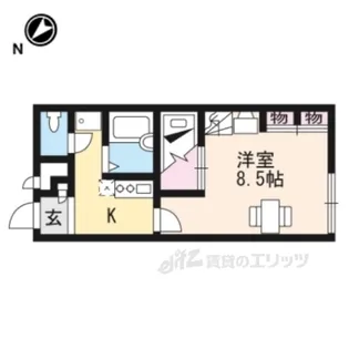 レオパレス比叡【2階】の間取り