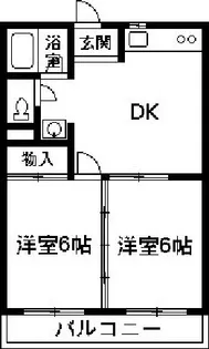 元川ビル【2階】の間取り