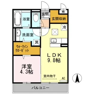 パステルリーフ A203【2階】の間取り