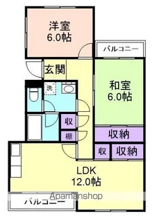 西浜グリーンハイツ【2階】の間取り
