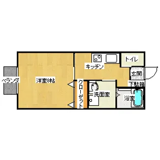ベルハイツ【1階】の間取り