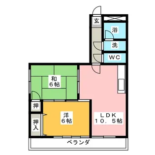 サンコーポ貴船【7階】の間取り