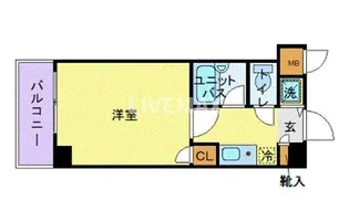 シンシア三田慶大前【3階】の間取り